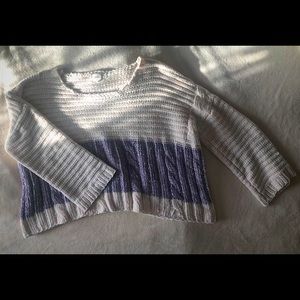 O&O cropped, chunky knit swwater